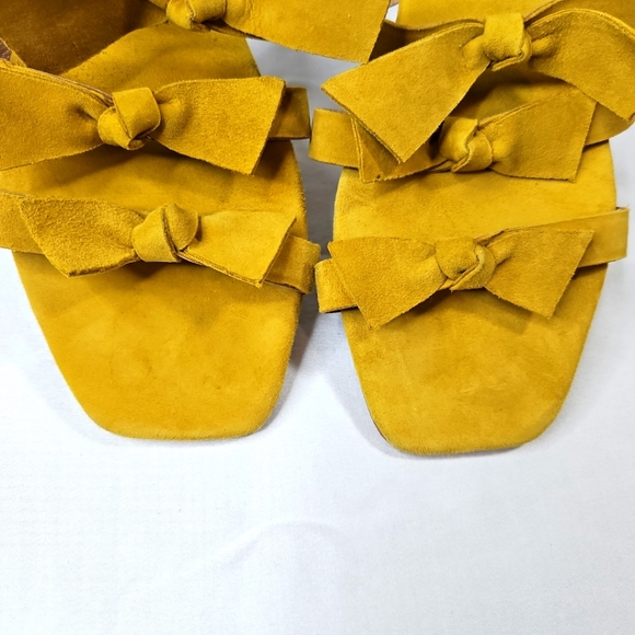 Jeffrey Campbell Yellow Bow Flat Sandals Size 10 - Picture 6 of 7